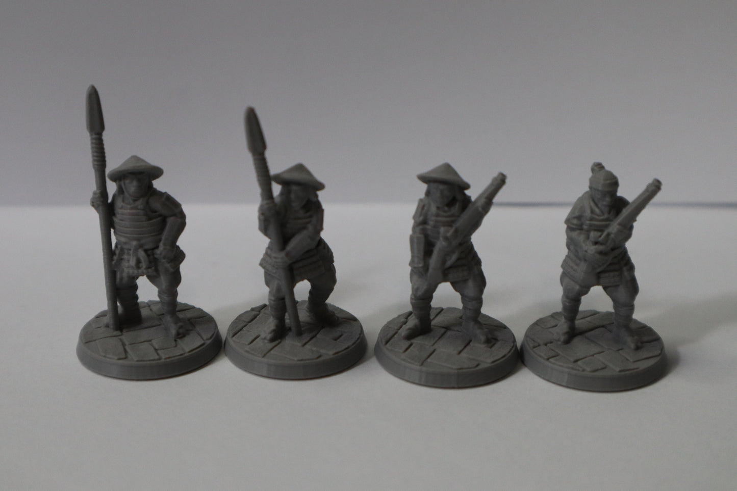 Ashigaru Warrior Pack of 4, 28mm, Unpainted, BriteMinis