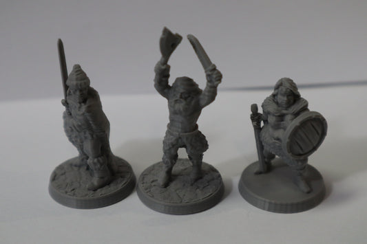 Barbarian 3 Pack, 28mm, Unpainted, BriteMinsi