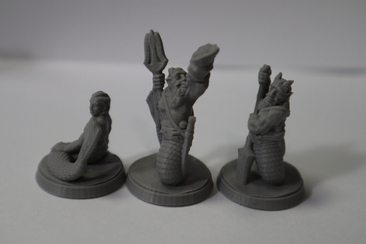 Aquatic 5 Pack, Merfolk, Sahuagin, 28mm, Unpainted, Brite Minis