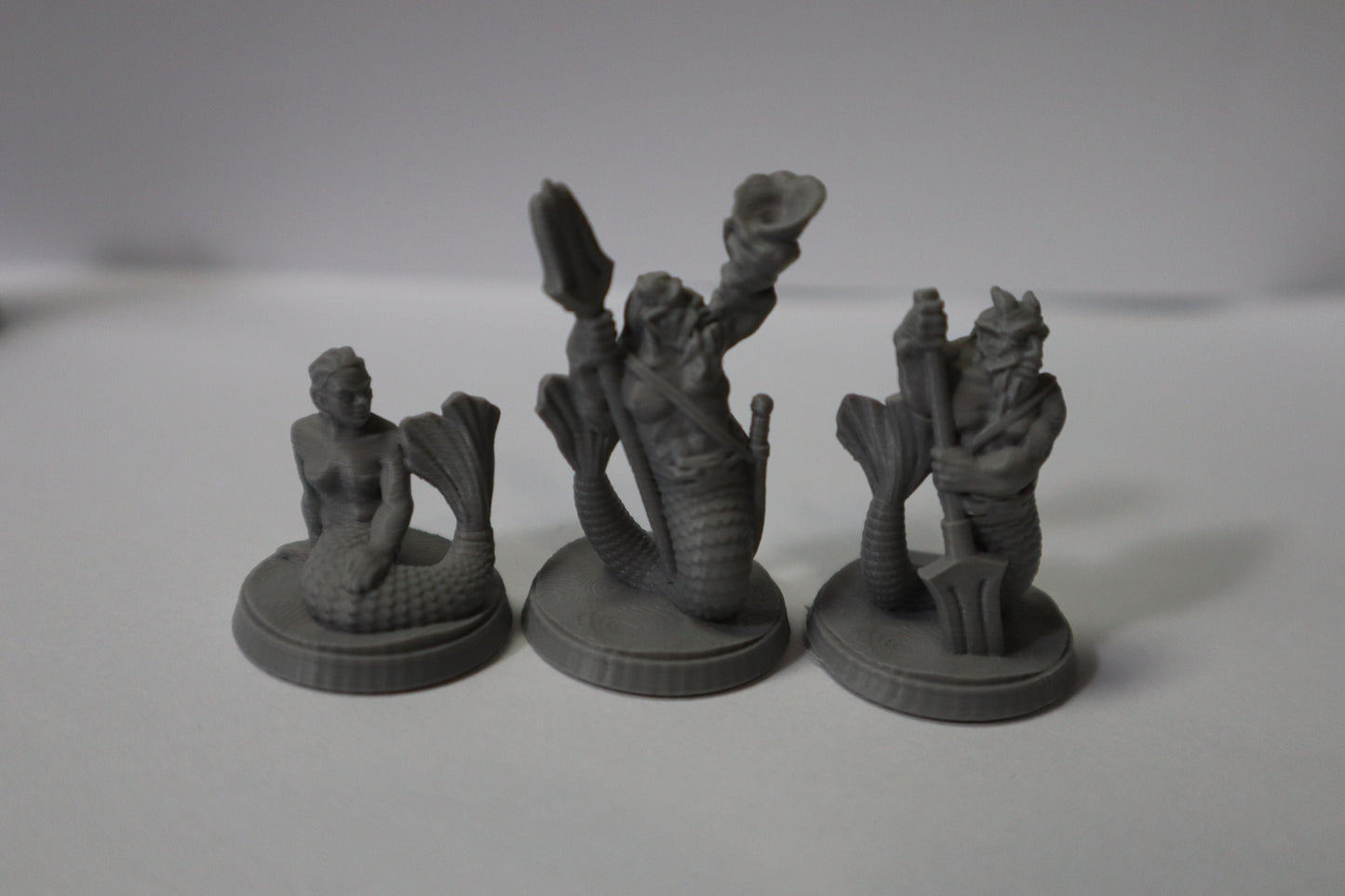 Aquatic 5 Pack, Merfolk, Sahuagin, 28mm, Unpainted, Brite Minis