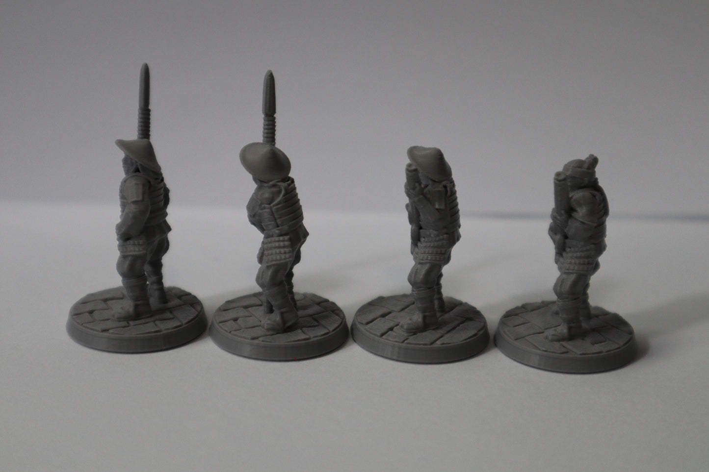 Ashigaru Warrior Pack of 4, 28mm, Unpainted, BriteMinis