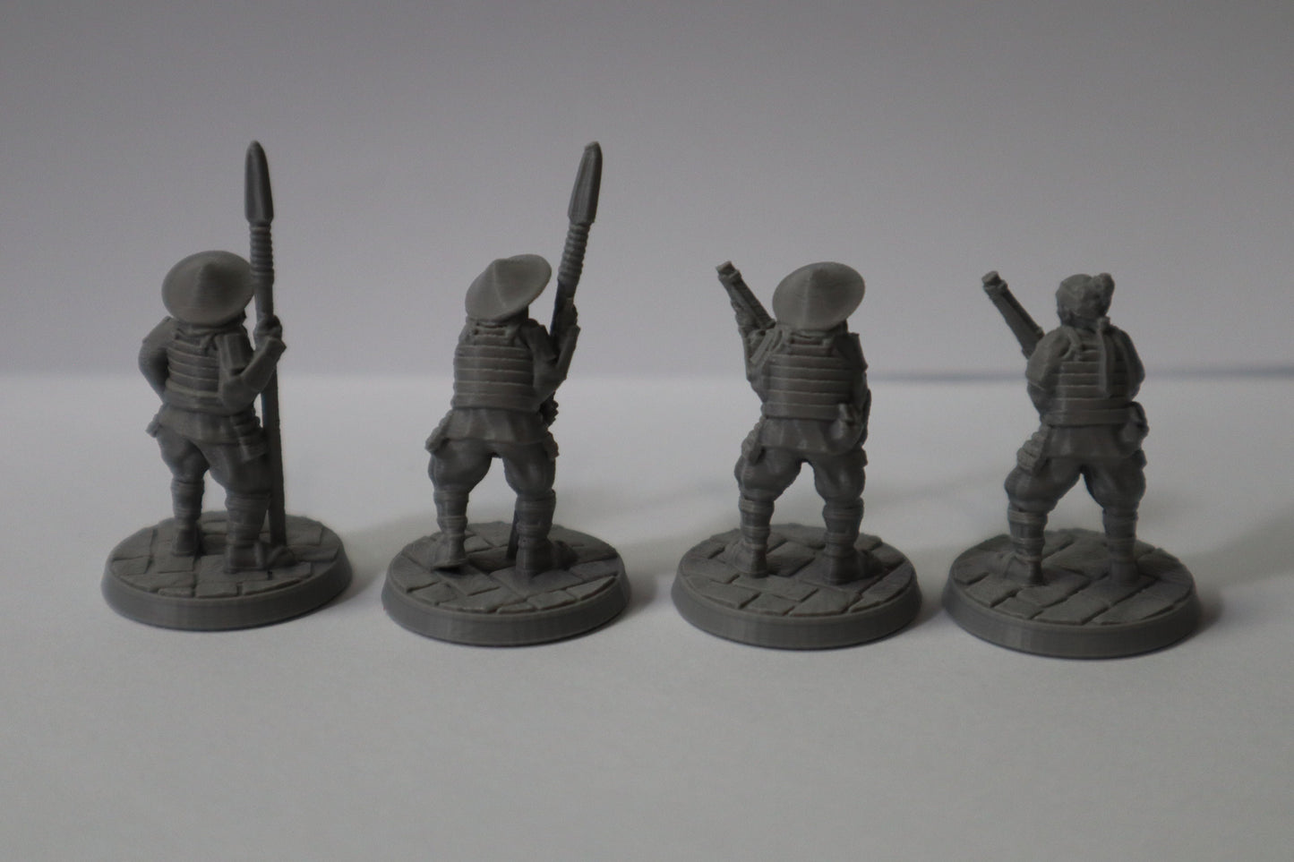 Ashigaru Warrior Pack of 4, 28mm, Unpainted, BriteMinis