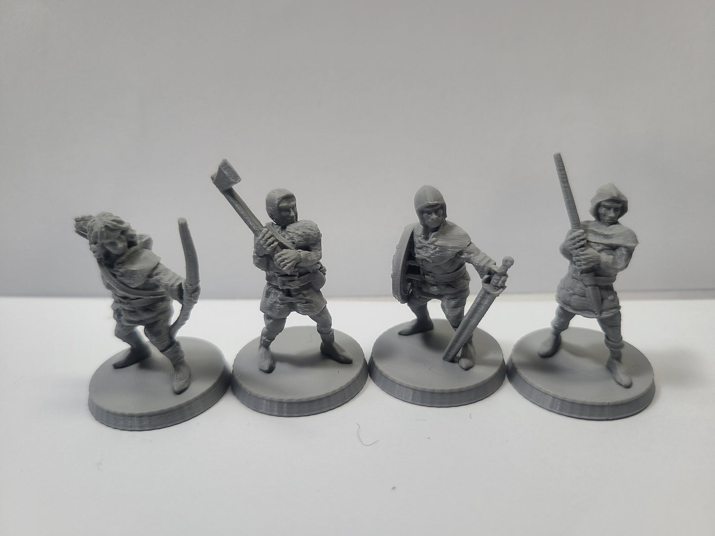 Human Bandits Pack(4), 28mm, Unpainted, BriteMinis, DnD, 5E, TTRPG, Pathfinder, Dungeons And Dragons