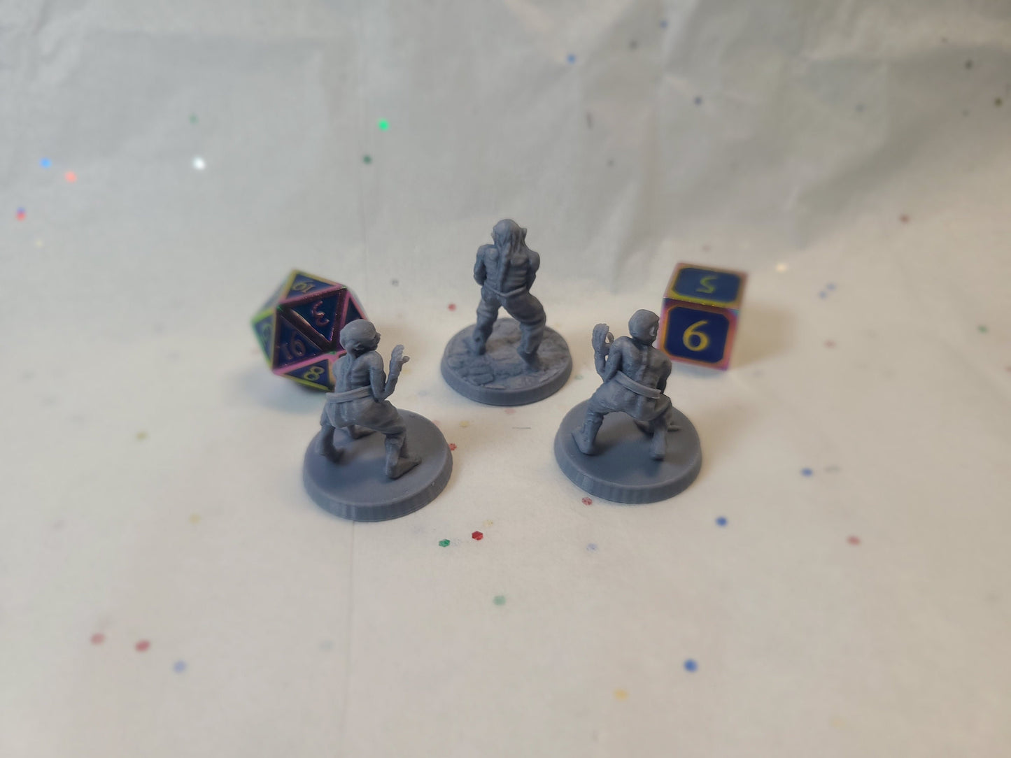 Ghouls 3 pack, 28mm, Gray, Unpainted, BriteMinis