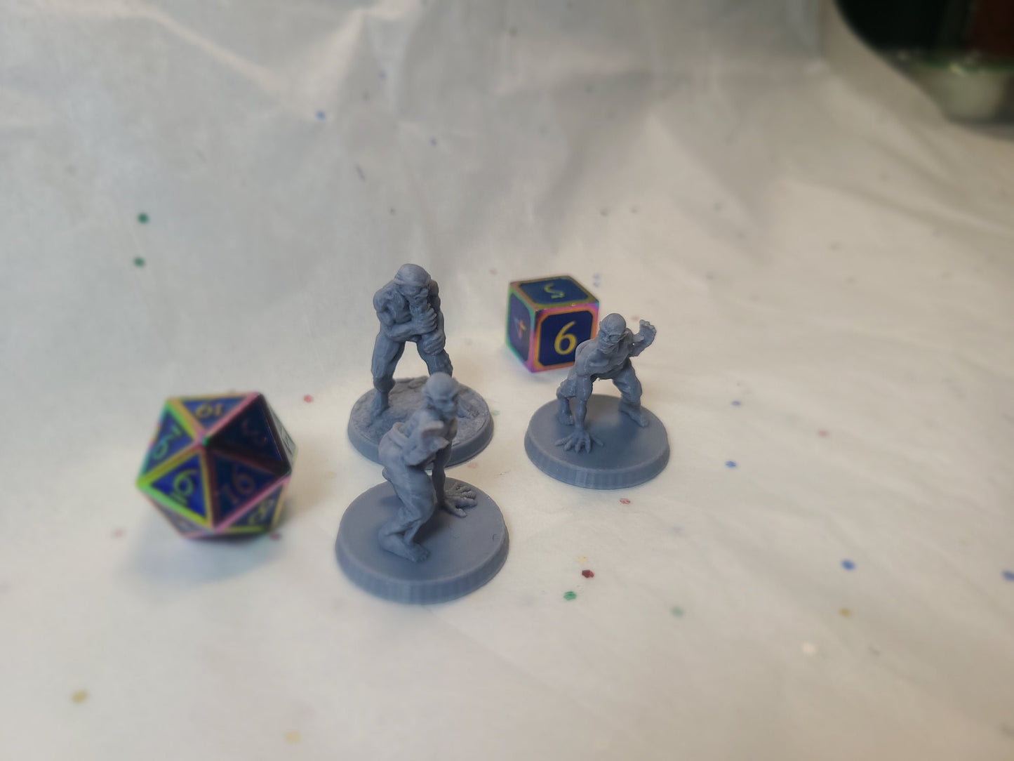 Ghouls 3 pack, 28mm, Gray, Unpainted, BriteMinis