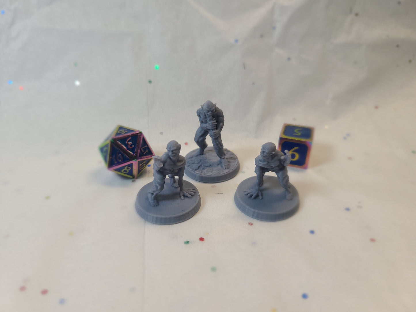 Ghouls 3 pack, 28mm, Gray, Unpainted, BriteMinis