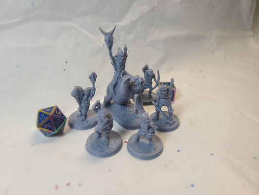 Goblin pack of 7 including a Mounted Unit from BriteMinis